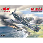 MESSERSCHMITT Bf 109F-2 WWII GERMAN FIGHTER KIT 1:48 ICM Kit Aerei Modellino