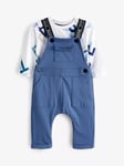 Ted Baker Baby Cotton Jersey Dungaree & Bodysuit Set, Blue