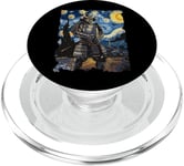 Samouraï Nuit étoilée – Peinture drôle de Van Gogh Samouraï PopSockets PopGrip pour MagSafe