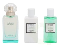 Hermes Un Jardin Sur Le Nil Giftset 130 ml Edt Spray 50ml/Body Lotion 40ml/Shower Gel 40ml