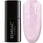 Semilac Vernis à ongles gels semi-permanents UV 806 Glitter Delicate Pink 7ml