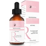 Retinol Serum for Face with Hyaluronic Acid and Vitamin E | Microneedling Serum for Derma Roller | Anti Aging Skin Care Serum Vitamin A | Anti Wrinkle and Acne Scar Treatment | 60 ml