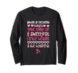 Labor Delivery Valentines Shirt Nurse Cute Hearts Long Sleeve T-Shirt