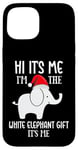 iPhone 15 Funny White Elephant Ugly Christmas Cute White Elephant Case