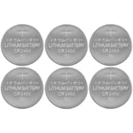 Batteri star trading - 6 pack cr2450 silver