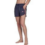 adidas Homme Very Short Length Retro Split Swim Shorts, Shadow Navy/Coral Fusion, XS