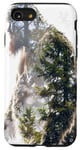 Coque pour iPhone SE (2020) / 7 / 8 Bigfoot Figurine Sasquatch Yeti Nature Double exposition Art