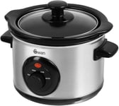 Swan SF17010N 1.5 Litre Slow Cooker with 3 Heat Settings, Litres, Silver