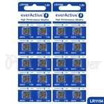 20 x everActive AG13 LR44 Alkaline batteries LR1154 A76 SR41 1.5V GREAT VALUE