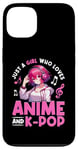 iPhone 13 Just a Girl Who Loves Anime and K-Pop Anime Merch Japanese Case