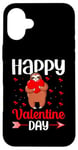 iPhone 16 Plus Sloth Happy Valentine Day Couple Funny Valentine's Sloths Case