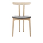 Carl Hansen - OW58, T-Chair, White Oiled Oak, Leather Cat. B Thor 359 - Ruokapöydän tuolit - Ole Wanscher - Nahka/Puu/Vaahto