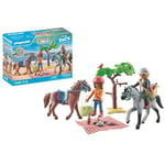 Playmobil 71470 Horses of Waterfall: Horse Riding Trip Starter Pack, horse toy, fun imaginative role-play, playsets suitable for children ages 4+