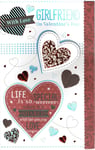 GIRLFRIEND VALENTINES DAY Card FABULOUS EX-LARGE, 8 PAGE INSERT Lovely Words