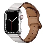 Bracelet en Cuir Compatible avec Apple Watch Band 45mm 41mm 44mm 40mm 38mm 42mm Bracelet de Remplacement en Cuir Véritable pour iWatch Series 7 6 SE 5 4 3 2 1