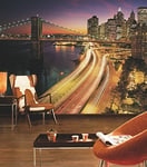 Komar 8-516 368 x 254 cm National Geographic New York City NYC Lights Scenic Wallpaper Mural - Multi-Colour (Pack of 8)