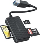 Lecteur De Carte Sd Pc Usb 4 En 1Sdcfmsmicro Sd Avec 5 Gbits Super Speed Compatible Avec Ordinateur Portable Avec Port Usba Et Plus D'Appareils Usba