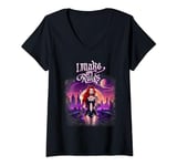 Womens Domina Mistress I make the Rules Feminist Power Devil Girl V-Neck T-Shirt