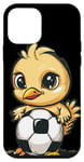 Coque pour iPhone 12 mini Costume de poussin Happy Soccer