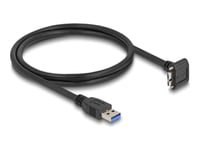 Delock Usb 5 Gbps-Kabel Usb Typ-A Hane Rak Till Usb Micro-B Hane Med Skruvavstånd 18 Mm 90° Vinklad Uppåt