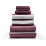 GC GAVENO CAVAILIA Large Bath Sheet Towels 2 Pack - 100% Egyptian Cotton Bathroom Towel Set - Highly Water Absorbent & Quick Dry Extra Large Bath Towel - Easycare & Durable - Dark Pink