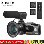 4K Digital Video Camera WiFi Camcorder DV Recorder 56MP Night Vision Anti-shake