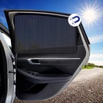 Pare Soleil pour Voiture Bebe, Hillylolly 2 Pièces Pare Soleil Magnetique Voiture, Rideau Retractable pour Voiture, Protection Vitre Voiture Soleil, Cache Vitre Fenetre, 79 x 48 CM (A)