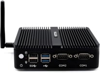 Mini Pc Sans Ventilateur,Mini Ordinateur De Bureau Celeron J4125 Windows 10 Pro Mini Pc De Bureau,Ddr4 8 Go De Ram 256 Go Ssd,2 Rs232,2 Lan,Hdmi,Vga,Wifi,Bt4.0,Pc Industriel Sans Ventilateur