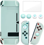 Sky Blue-Cherry Blossoms Iskunvaimennus Joypad Grip -kotelo Telakoitava suojaava takakansi näytön lasilla Nintendo Switch -konsoliin