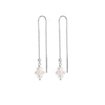 Pearl Cluster Dangling Earrings