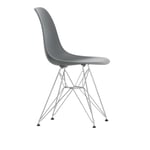 Vitra - Eames Plastic Chair DSR - 56 Granite Grey/Chrome Base - Matstolar - Charles & Ray Eames - Grå - Metall/Plast