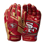 Wilson Gloves NFL TEAM SUPER GRIP, One size fits all for teenagers, Silicone/Stretch Lycra