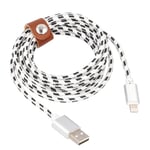 Lightning till USB Laddkabel, Vävd - 2 m multifärg