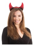 Official Forum Ladies Black & Red Devil Horns On Headband