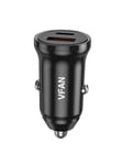 Vipfan Car charger C03 USB + USB-C 20W PD + QC 3.0 (black)