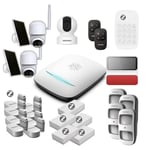 Pack Alarme PA533Z - Système d'alarme Full 4G & Zigbee, Compatible Animaux, Qualité Professionnelle, Contrôle à Distance, Sirène extérieure, 3 Caméras, Compatible avec Amazon Alexa, Google Home