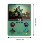 X6 Retro -pelikonsoli 3,5 tuuman IPS HD Screen Mini Handheld Game Player 3D Joystick Sisäänrakennettu 10000 + Pelit ATJ22735 32-bittinen RISC