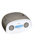 Lenco SCD-69TP - DAB+ FM boombox with CD MP3 USB - Taupe - DAB/DAB+/FM - Stereo - Grå