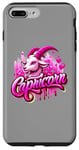 Coque pour iPhone 7 Plus/8 Plus Signe astrologique du zodiaque Capricorne rose