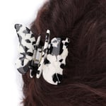 (White Black)Hair Claws Clips Women Shape Hair Clamps Clips Decor BGS