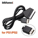 BitFunx 1,8 m RGB Scart -kaapeli PS2/PS1/PS3/SEGA Mega Drive1/MD2/DC Dreamcast/Saturn/XBOX/XBOX 360 Retro -videopelikonsoleille