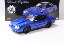 1:18 GMP 1990 FORD MUSTANG 5.0 LX COUPE STREET FIGHTER Bleu Métallique