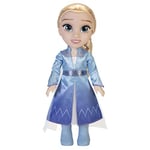 Frozen Disney 2 Elsa Travel Doll, 14”/ 35cm Tall Doll Includes Film Inspired Iconic Fashion Dress, Boots and Long Plaited Hair for Added Play, for Girls Aged 3+