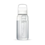 LifeStraw Go Series – Gourde filtrante sans BPA 1l pour les voyages et l’usage quotidien. Élimine les bactéries, les parasites et les microplastiques. Améliore le Goût, Polar White (blanc)