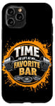 Coque pour iPhone 11 Pro Workout Humor: Time To Lift At My Favorite Bar