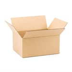 ONLY BOXES Lot de 25 boîtes en carton pour envoi de colis de rangement, canal simple renforcé, boîte de rangement, dimensions : 31 x 22 x 15 cm, boîte en carton avec rabat