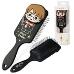 Harry Potter Brosse à Cheveux Démêlante, Detangling Hair Brush, Idée Cadeau Femme Fille, Accessoire Officiel (Noir)