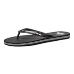 Quiksilver Men's Molokai 3 Point Flip Flop Sandal, Black/Black/White, 9 UK