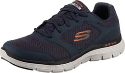 Skechers Homme Flex Advantage 4.0 Sneaker Basse, Bleu Marine, 48.5 EU