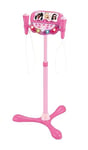 Lexibook S160BB Barbie, Luminous Speaker on Stand for Children, Musical Game, Adjustable Height, Light Effects, 2 Microphones Included, MP3, Aux-in Socket, Pink
